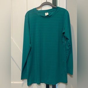 Zyia Active Teal Chill Long Sleeve Shirt Size XL, EUC